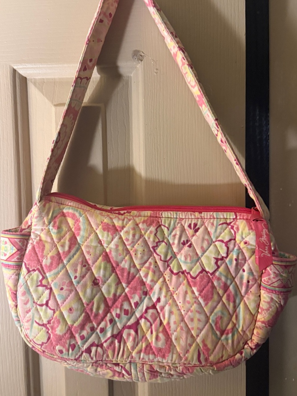Vera Bradley Pink Quilted Floral Shoulder Bag